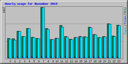Hourly usage for November 2019