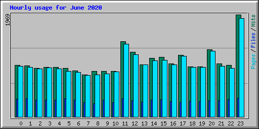 Hourly usage for June 2020