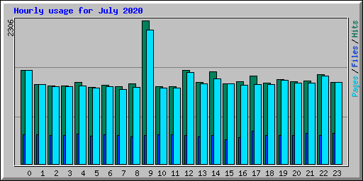 Hourly usage for July 2020