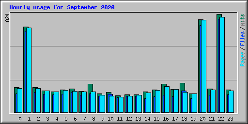 Hourly usage for September 2020